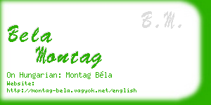 bela montag business card